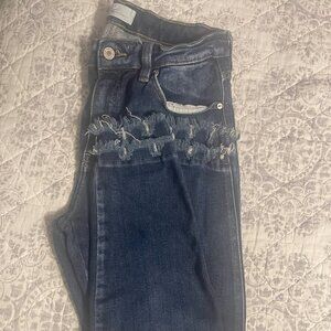 KanKan Jeans Size 11/29 with double frayed ankles